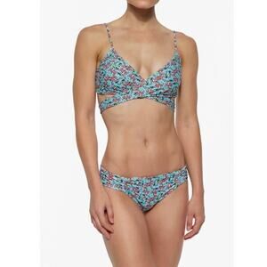 L Space Monique Bikini Bloomin Gypsy Bikini top and bottom women's large